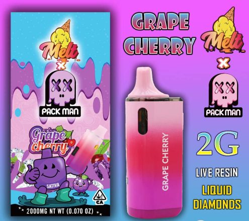 Pack Man Grape Cherry 2G Disposable Vape